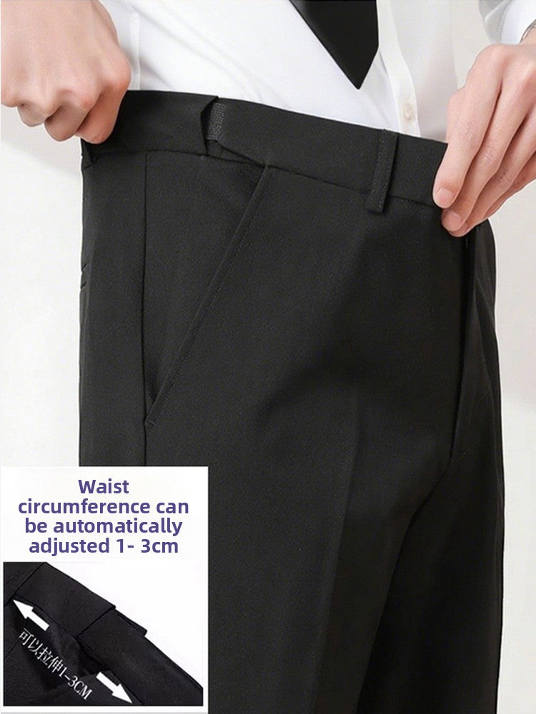 Playboy Suit Pants for Men, Business Formal Wear, Loose Straight-Leg, Plus Size, for Work, Interviews, Administrative, Commuting, Workplace, Career