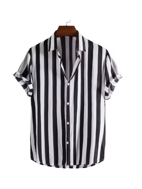 Mens Striped Short Sleeve Shirt