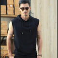 Sleeveless Hooded Vest Men Loose Fit Summer Wear