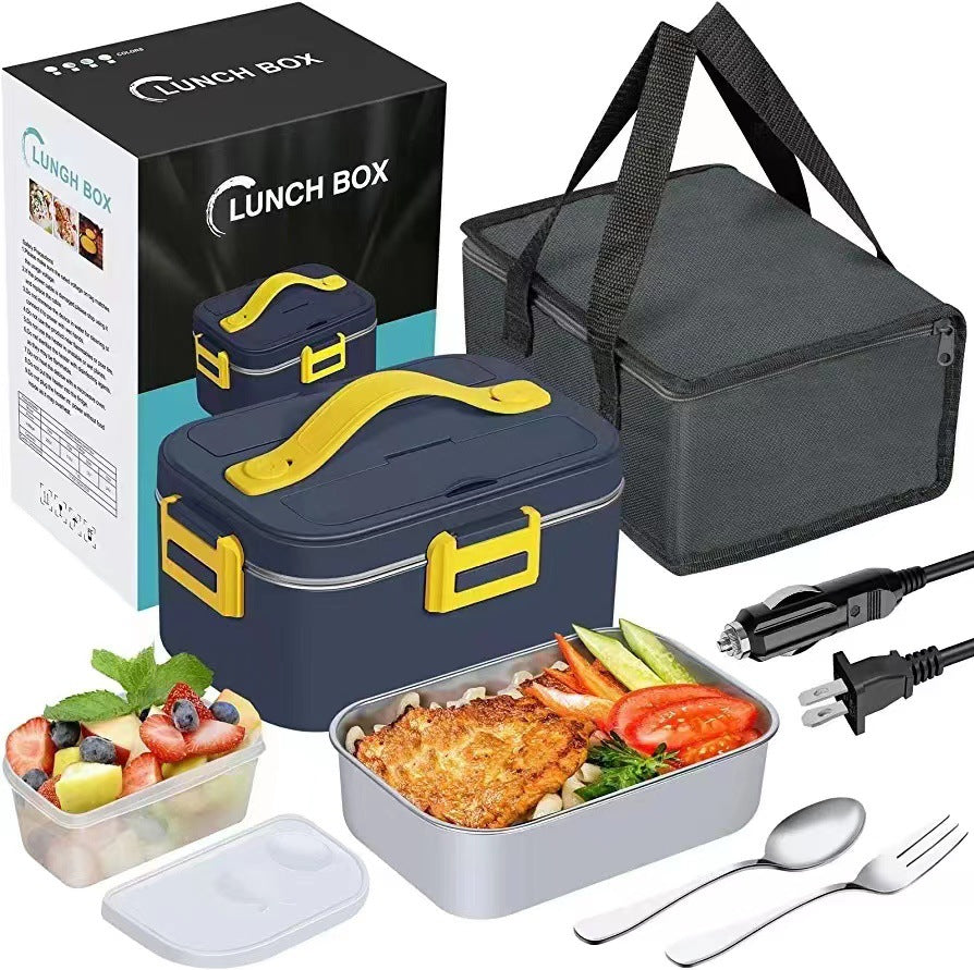 Dual-purpose electric lunch box for home and car