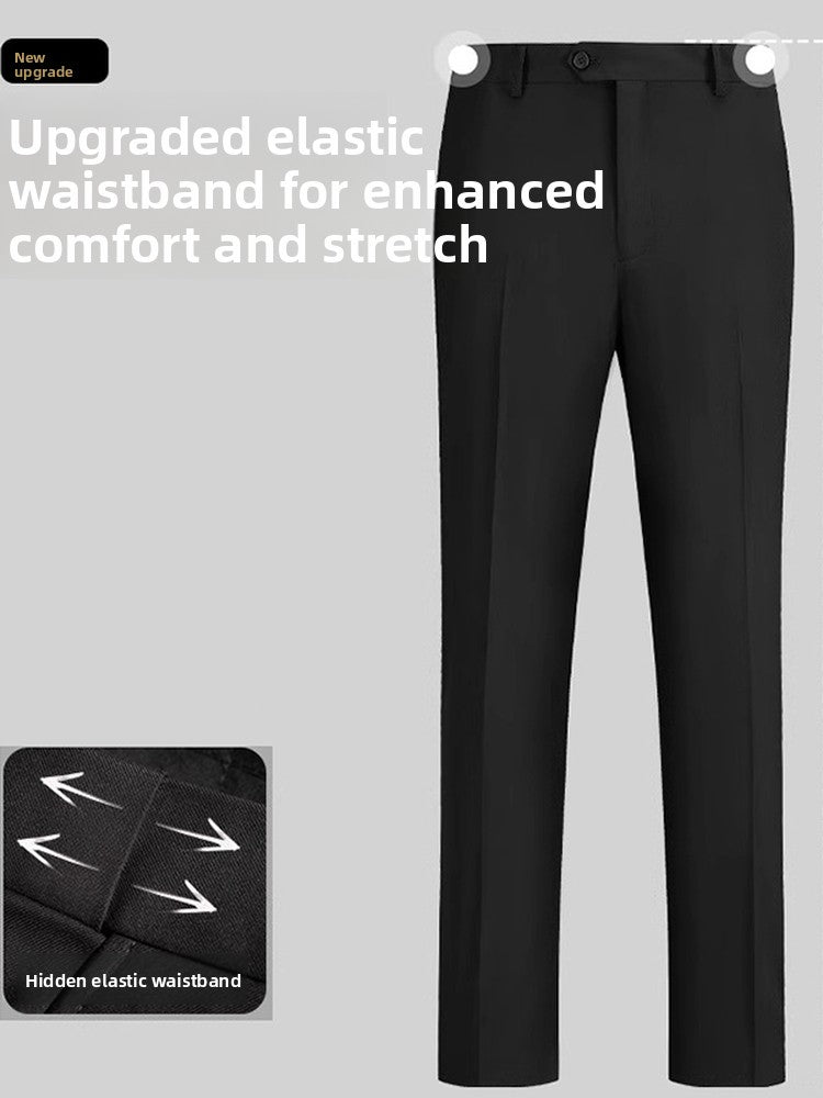 Playboy Suit Pants for Men, Business Formal Wear, Loose Straight-Leg, Plus Size, for Work, Interviews, Administrative, Commuting, Workplace, Career